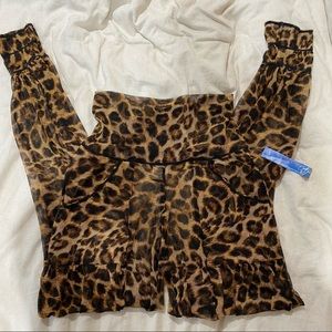 NWT Sheer Cheetah Yoga Pants!